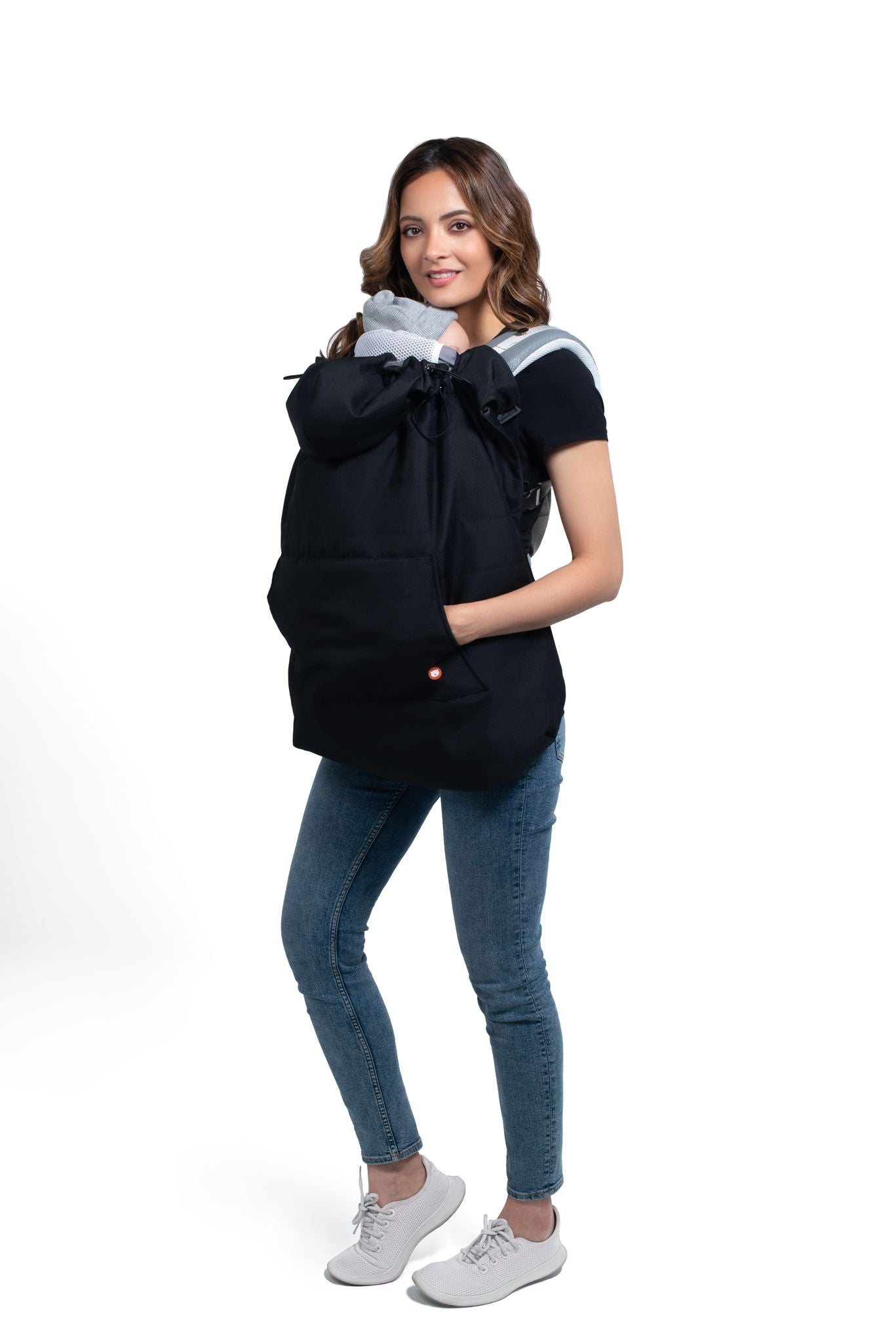 Wombat &amp; Co. vinterfodral för bärsele och swaddle - Charcoal Black/Grey - Bärskydd - MamaMilla